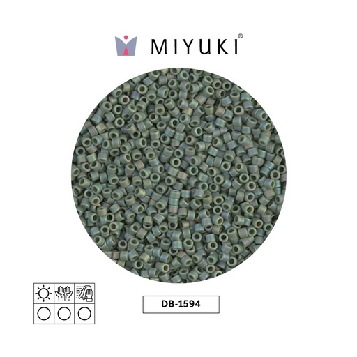 [14062] Miyuki delica 11/0 DB1594 matte opaque avocado AB x 50g