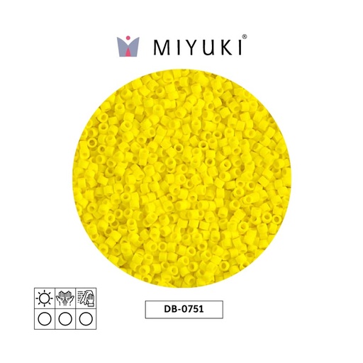 [17240] Miyuki delica 11/0 DB0751 matte opaque yellow x 50g