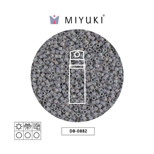 [30587] Miyuki delica 11/0 DB0882 matte op lt grey x 10gr