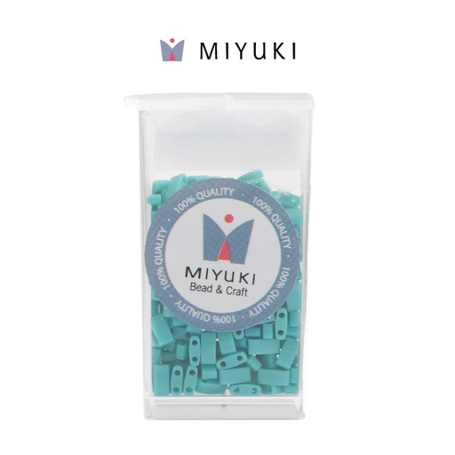 [31249] Miyuki half tila 5x2.3x1.9mm HTL0412 opaque turquoise green x 10G