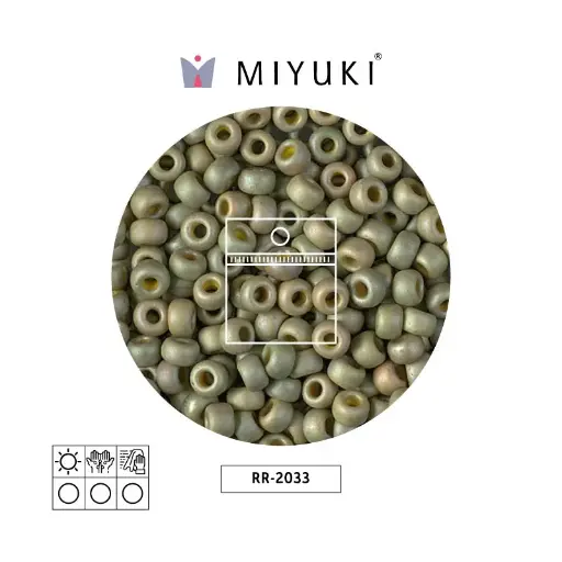 [06998] Mostacilla Miyuki rocalla 6/0 RR2033 matte opaque light olive luster x 25g