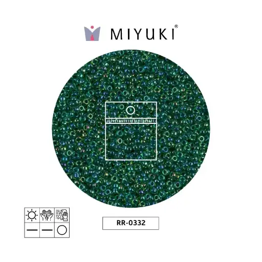 [22363] Mostacilla Miyuki rocalla 15/0 RR0332 dark blue lined green x 25g