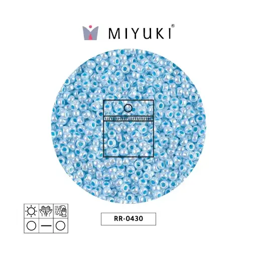 [13896] Mostacilla Miyuki rocalla 11/0 RR0430 opaque baby blue luster x 25g