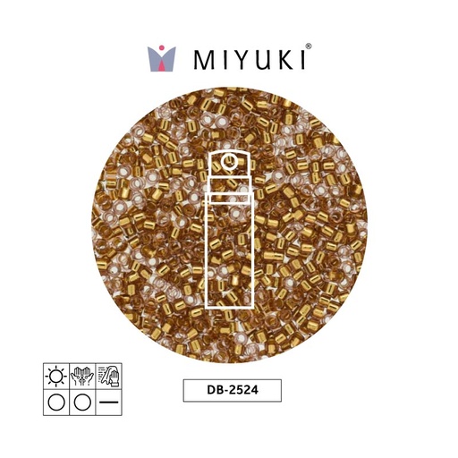 [25132] Miyuki delica 11/0 DB2524 gold lined pale rose 24kt x 10g