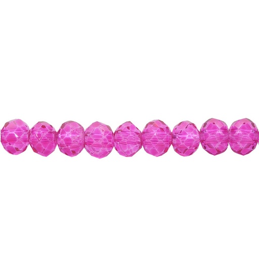 [21901] Murano rondela facetada 3mm fucsia 443 x 125und