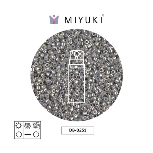 [29598] Miyuki delica 11/0 DB0251 metallic grey luster x 10gr