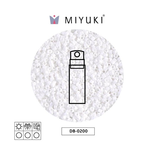 [31094] Miyuki delica 11/0 DB0200 opaque chalk white x 10g