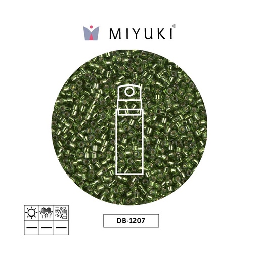 [31429] Miyuki delica 11/0 DB1207 silver lined olive x 10gr