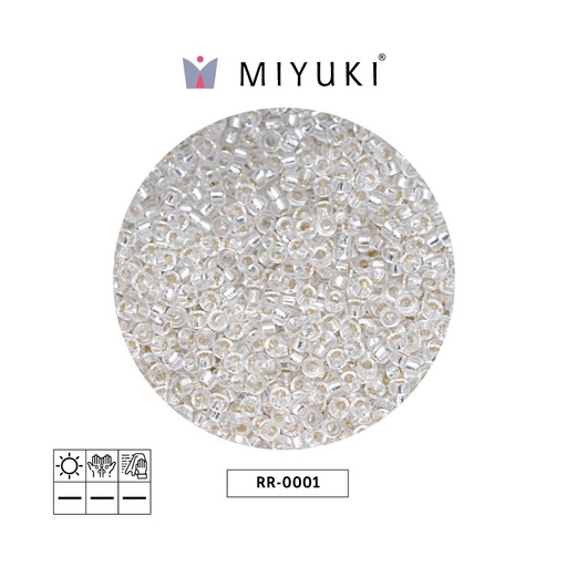 [27293] Mostacilla Miyuki rocalla 11/0 RR0001 silver lined crystal x 250g