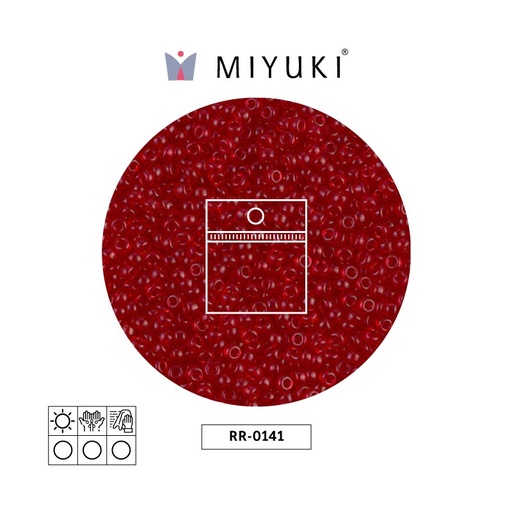 [23901] Mostacilla Miyuki rocalla 11/0 RR0141 transparent ruby x 25g