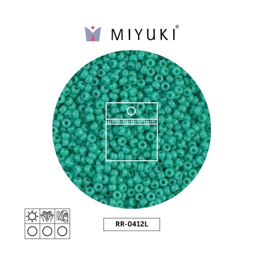 [15497] Mostacilla Miyuki rocalla 11/0 RR0412L opaque caribean teal x 25g