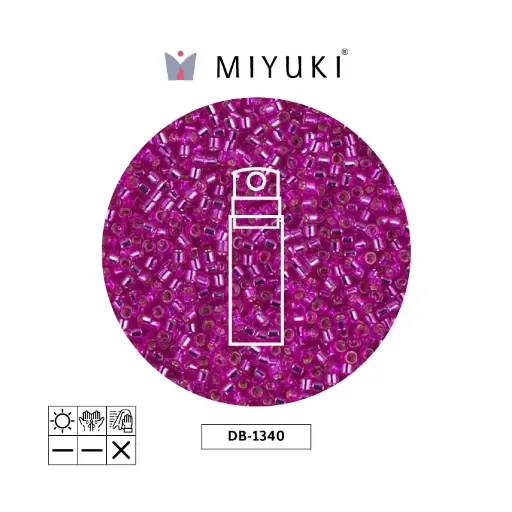 [29632] Miyuki delica 11/0 DB1340 silver lined bright fuchsia x 10gr