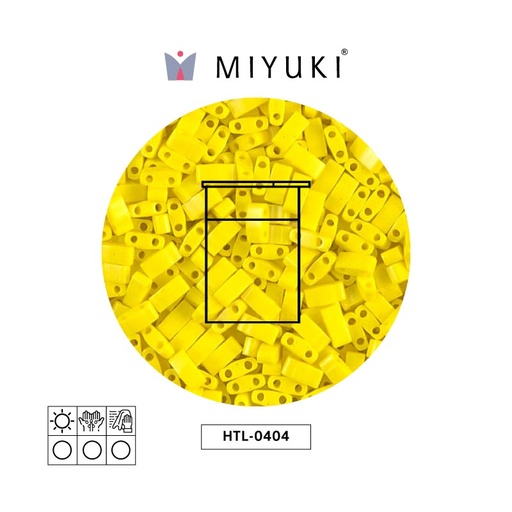 [21735] Miyuki half tila 5x2.3x1.9mm HTL0404 opaque yellow x 10G