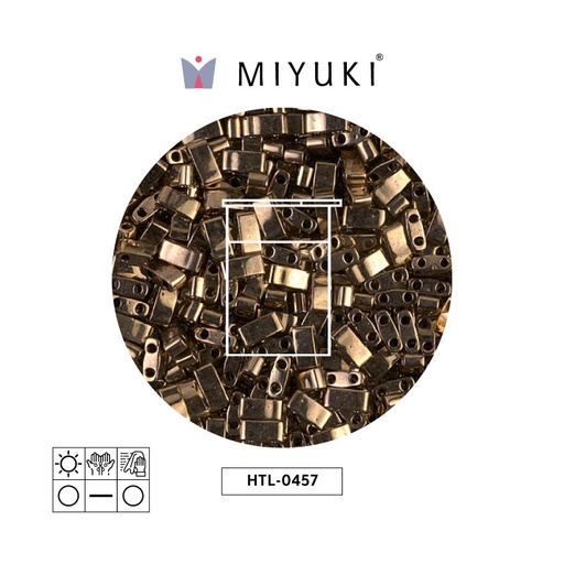 [16244] Miyuki half tila 5x2.3x1.9mm HTL0457 metallic dark bronce x 10G