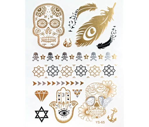 [01132] Metal tattoo sticker YS-65 x und