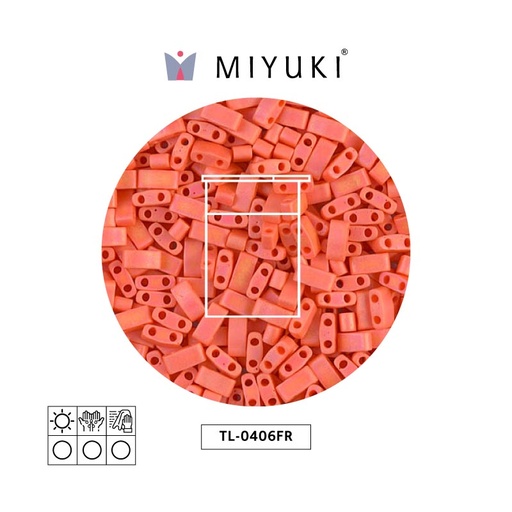 [24045] Miyuki tila 5x5x1.9mm TL0406FR matte opaque orange AB x 10g