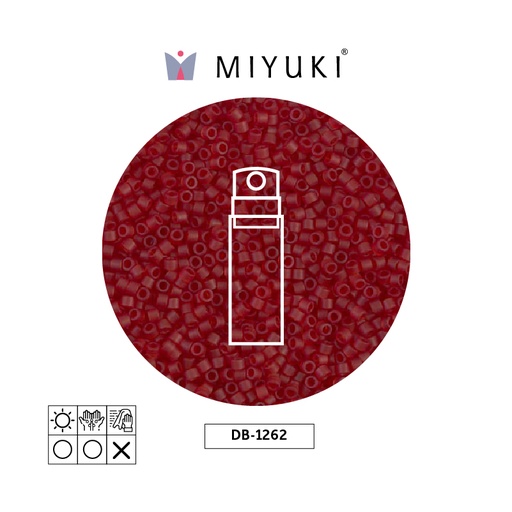 [29629] Miyuki delica 11/0 DB1262 matte transparent dk cranberry x 10gr