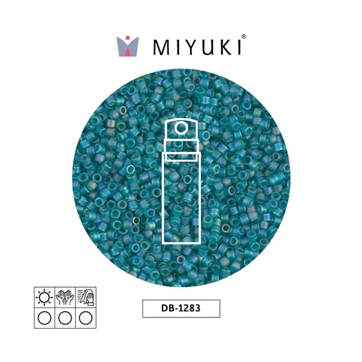 [30590] Miyuki delica 11/0 DB1283 matte transparent caribbean teal x 10gr