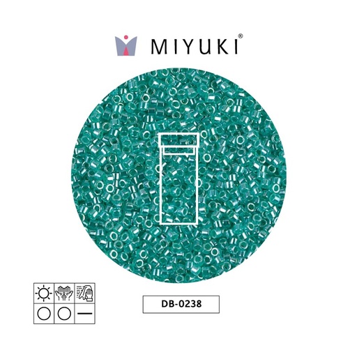 [24323] Miyuki delica 11/0 DB0238 lined green aqua x 3g