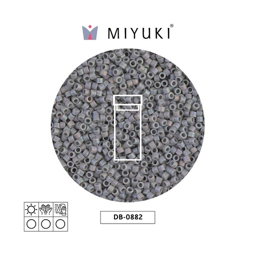 [28432] Miyuki delica 11/0 DB0882 matte op lt grey x 3g