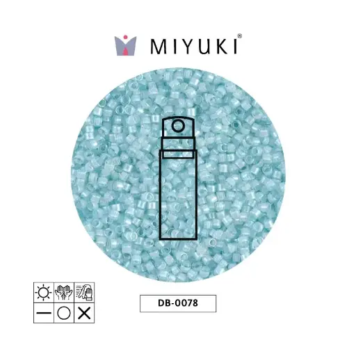 [22088] Miyuki delica 11/0 DB0078 aqua mist lined crystal luster x 10g