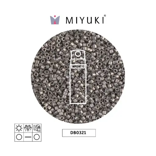 [02624] Miyuki delica 11/0 DB0321 matte metal silver x 10g