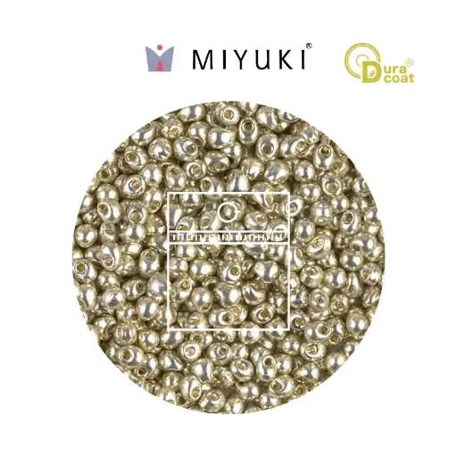 [32703] Miyuki drop beads 3.4mm DP4201 galvanized silver x 25g