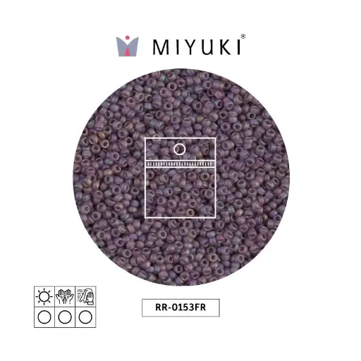 [32712] Mostacilla Miyuki rocalla 11/0 RR0153FR dark smpky amethyst matte AB x 25g