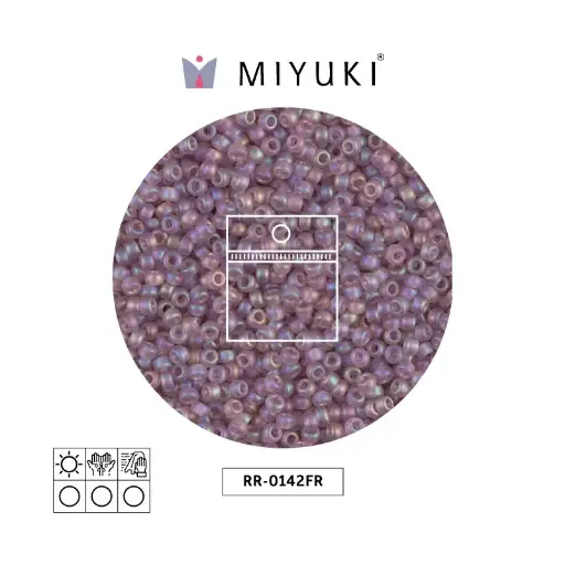 [32711] Mostacilla Miyuki rocalla 11/0 RR0142FR matte transparent smoky amethyst AB x 25g