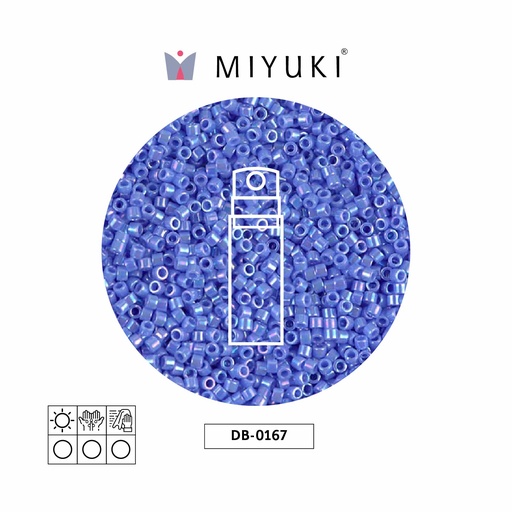 [21908] Miyuki delica 11/0 DB0167 opaque medium blue AB x 10g