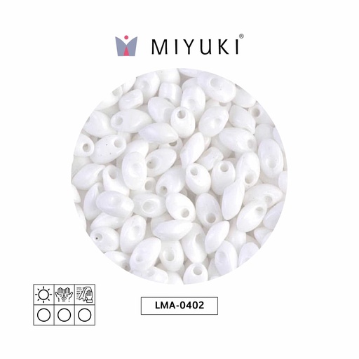 [30392] Miyuki long magatama 4x7mm LMA0402 white x 250g