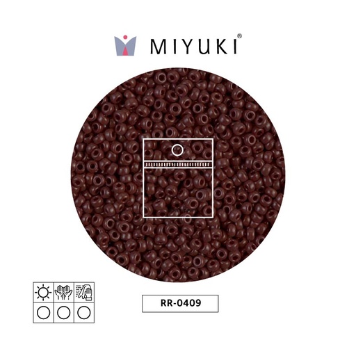 [24053] Mostacilla Miyuki rocalla 11/0 RR0409 opaque chocolate x 25g