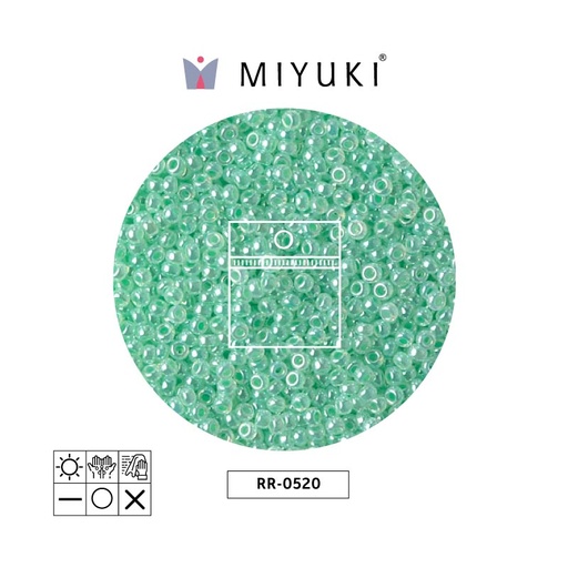 [13353] Mostacilla Miyuki rocalla 11/0 RR0520 mint green ceylon x 25g