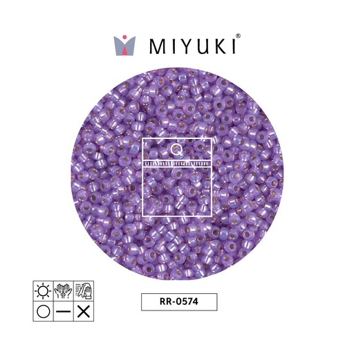 [26346] Mostacilla Miyuki rocalla 11/0 RR0574 lilac silver lined alabaster x 25g