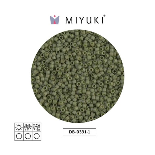 [27358] Miyuki delica 11/0 DB0391-1 opaque olive satin x 50g