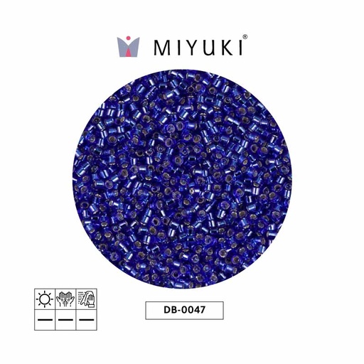 [22990] Miyuki delica 11/0 DB0047 silver ld sapphire x 50g