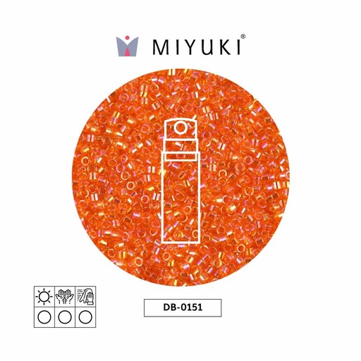 [27386] Miyuki delica 11/0 DB0151 transparent orange AB x 10g