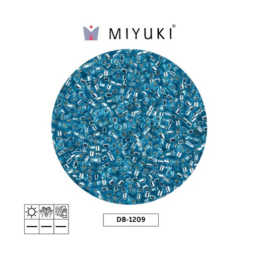 [29830] Miyuki delica 11/0 DB1209 silver lined ocean blue x 50g