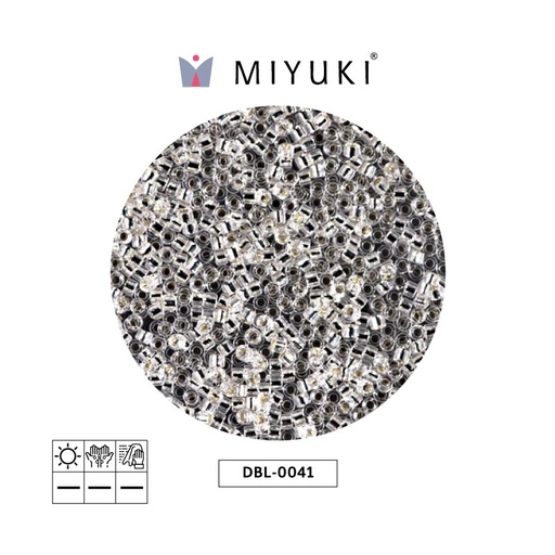 [29169] Miyuki delica 8/0 DBL0041 silver ld crystal x 50g