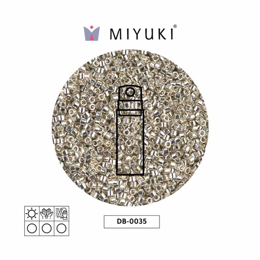 [29593] Miyuki delica 11/0 DB0035 metallic silver x 10gr