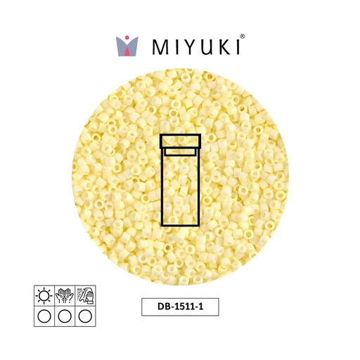 [31002] Miyuki delica 11/0 DB1511-1 matte opaque pale yellow x 3g