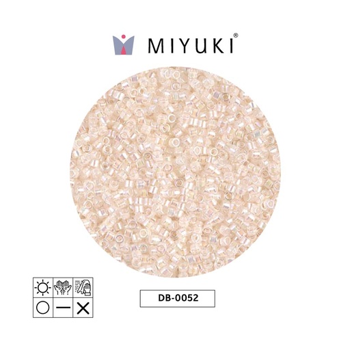 [14284] Miyuki delica 11/0 DB0052 pale peach lined crystal AB x 50g