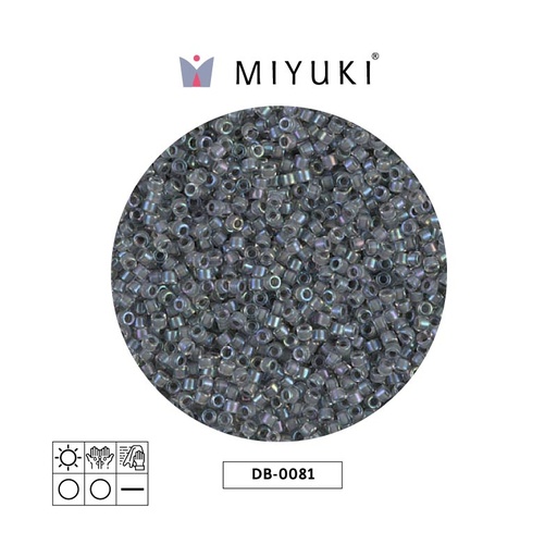 [29229] Miyuki delica 11/0 DB0081 grey lined cristal AB x 50g