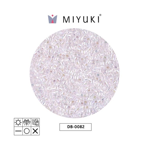 [27688] Miyuki delica 11/0 DB0082 transparent pale pink AB x 50g