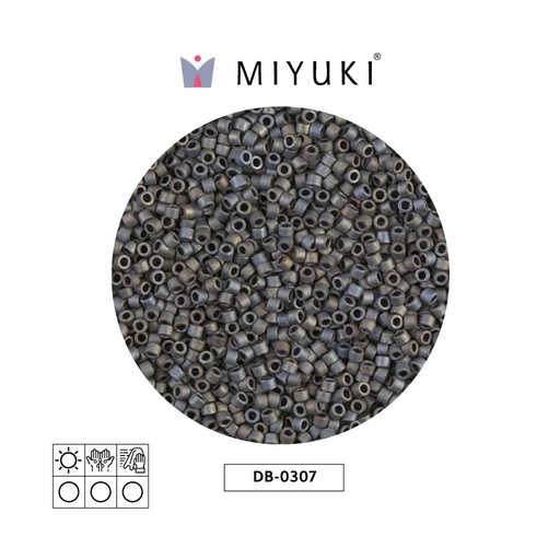 [29153] Miyuki delica 11/0 DB0307 silver-grey matte x 50g