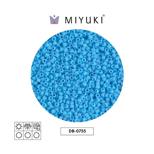 [28536] Miyuki delica 11/0 DB0755 matte opaque turquoise blue x 50g