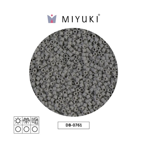 [28538] Miyuki delica 11/0 DB0761 matte opaque grey x 50g