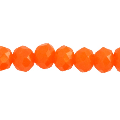 [17054] Murano rondela facetada 3mm naranja mate 50 x 115unds