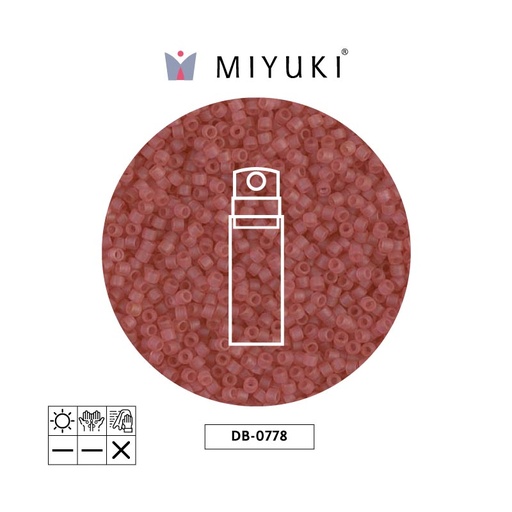 [32678] Miyuki delica 11/0 DB0778 frosted transparent dark rose x 10g