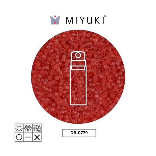 [32679] Miyuki delica 11/0 DB0779 frosted transparent watermelon x 10g